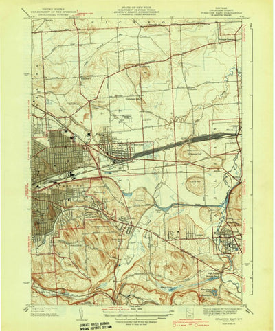United States Geological Survey Syracuse East, NY (1943, 31680-Scale) digital map