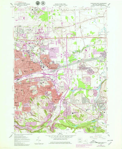United States Geological Survey Syracuse East, NY (1957, 24000-Scale) digital map