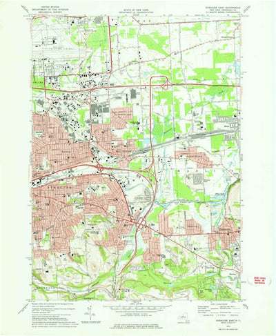 United States Geological Survey Syracuse East, NY (1977, 24000-Scale) digital map