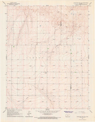 United States Geological Survey Syracuse East SE, KS (1966, 24000-Scale) digital map