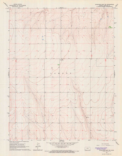 United States Geological Survey Syracuse East SW, KS (1966, 24000-Scale) digital map