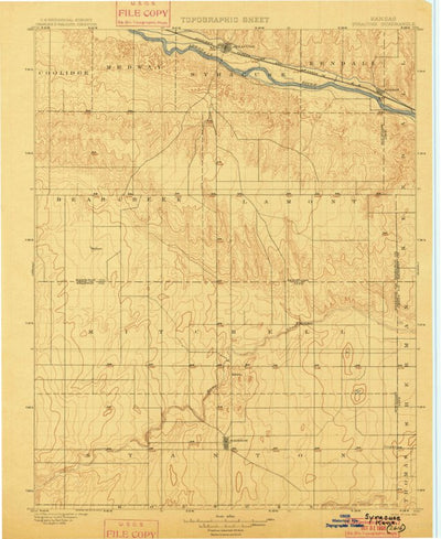 United States Geological Survey Syracuse, KS (1900, 125000-Scale) digital map