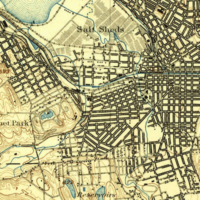 United States Geological Survey Syracuse, NY (1895, 62500-Scale) digital map