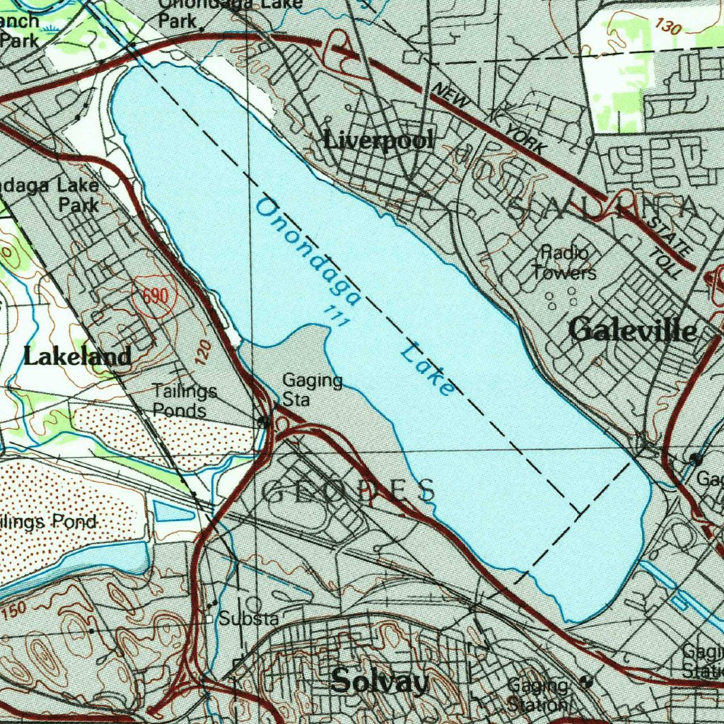 Syracuse, NY (1985, 100000-Scale) Map by United States Geological ...