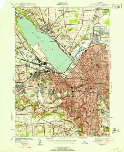 United States Geological Survey Syracuse West, NY (1939, 24000-Scale) digital map