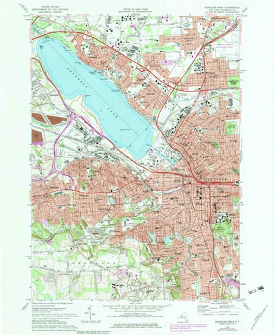 United States Geological Survey Syracuse West, NY (1973, 24000-Scale) digital map