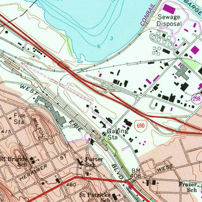 United States Geological Survey Syracuse West, NY (1973, 24000-Scale) digital map