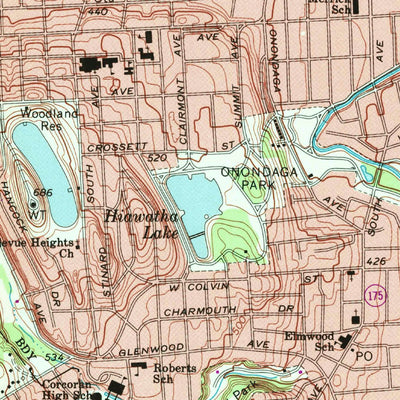 United States Geological Survey Syracuse West, NY (1973, 24000-Scale) digital map