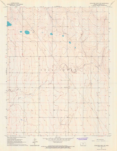 United States Geological Survey Syracuse West SW, KS (1966, 24000-Scale) digital map