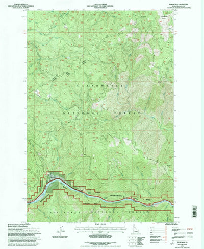 United States Geological Survey Syringa, ID (1994, 24000-Scale) digital map