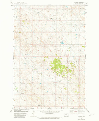 United States Geological Survey T G Creek, MT (1981, 24000-Scale) digital map