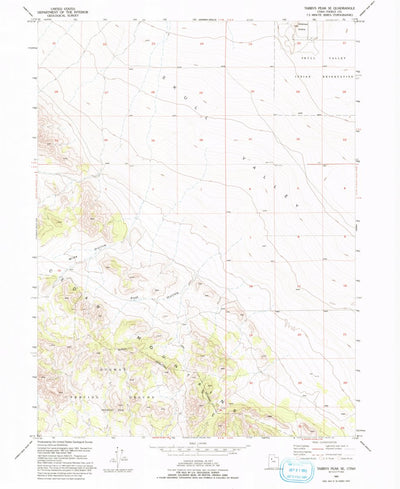 United States Geological Survey Tabbys Peak SE, UT (1993, 24000-Scale) digital map