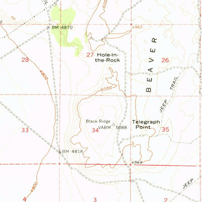United States Geological Survey Tabernacle Hill, UT (1962, 62500-Scale) digital map