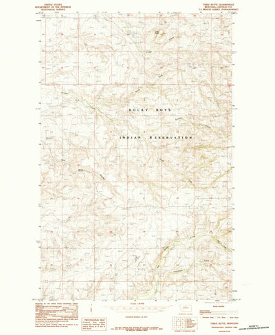 United States Geological Survey Table Butte, MT (1984, 24000-Scale) digital map