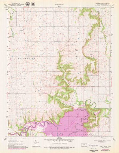 United States Geological Survey Table Mound, KS (1961, 24000-Scale) digital map