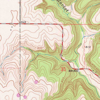 United States Geological Survey Table Mound, KS (1961, 24000-Scale) digital map