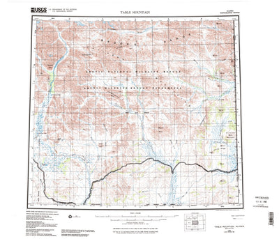 United States Geological Survey Table Mountain, AK (1956, 250000-Scale) digital map