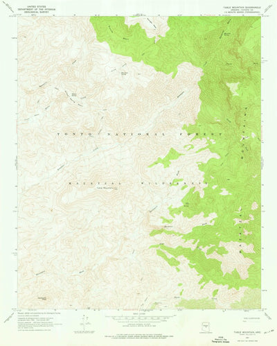 United States Geological Survey Table Mountain, AZ (1967, 24000-Scale) digital map
