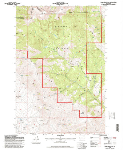 United States Geological Survey Table Mountain, MT (1996, 24000-Scale) digital map