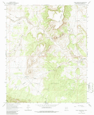 United States Geological Survey Table Mountain, NM (1964, 24000-Scale) digital map