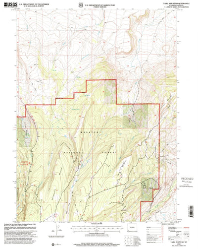 United States Geological Survey Table Mountain, WY (1998, 24000-Scale) digital map