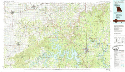 United States Geological Survey Table Rock Lake, MO (1985, 100000-Scale) digital map