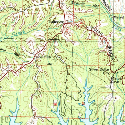 United States Geological Survey Table Rock Lake, MO (1985, 100000-Scale) digital map