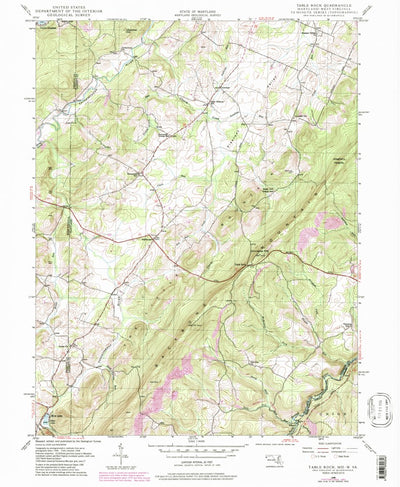 United States Geological Survey Table Rock, MD-WV (1948, 24000-Scale) digital map