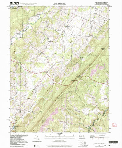 United States Geological Survey Table Rock, MD-WV (1997, 24000-Scale) digital map