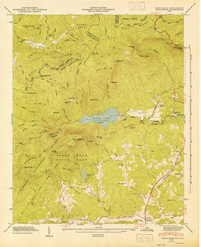 United States Geological Survey Table Rock, SC-NC (1947, 24000-Scale) digital map
