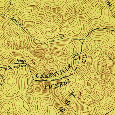 United States Geological Survey Table Rock, SC-NC (1947, 24000-Scale) digital map