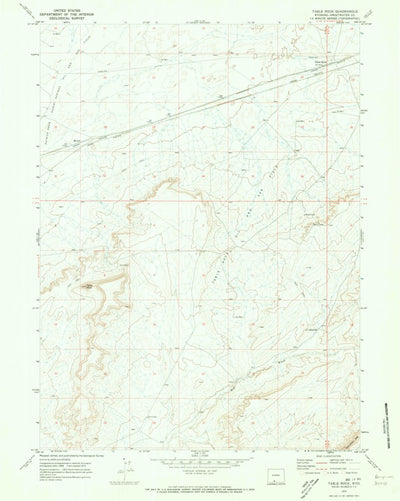 United States Geological Survey Table Rock, WY (1970, 24000-Scale) digital map