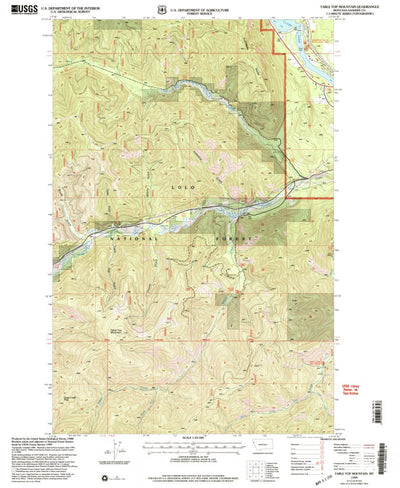 United States Geological Survey Table Top Mountain, MT (1999, 24000-Scale) digital map