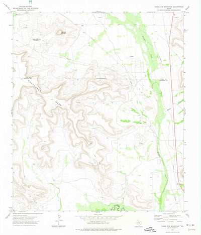 United States Geological Survey Table Top Mountain, TX (1972, 24000-Scale) digital map