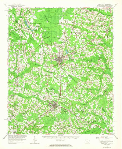 United States Geological Survey Tabor City, NC-SC (1962, 62500-Scale) digital map