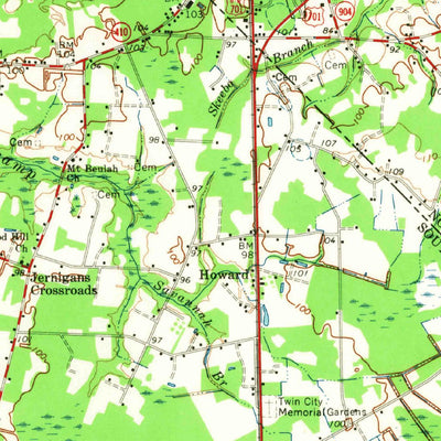 United States Geological Survey Tabor City, NC-SC (1962, 62500-Scale) digital map