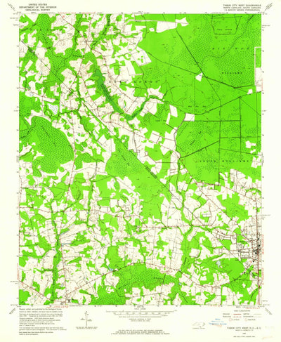 United States Geological Survey Tabor City West, NC-SC (1962, 24000-Scale) digital map