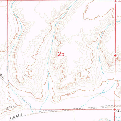 United States Geological Survey Tabor Flats, NV (1967, 24000-Scale) digital map