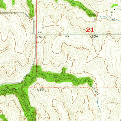 United States Geological Survey Tabor, IA (1957, 24000-Scale) digital map
