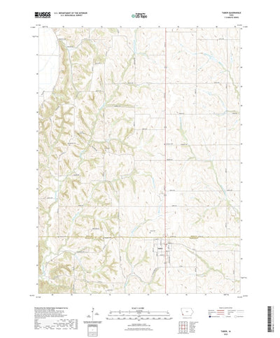 United States Geological Survey Tabor, IA (2022, 24000-Scale) digital map