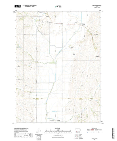 United States Geological Survey Tabor NE, IA (2022, 24000-Scale) digital map
