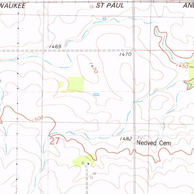 United States Geological Survey Tabor NE, SD (1978, 24000-Scale) digital map