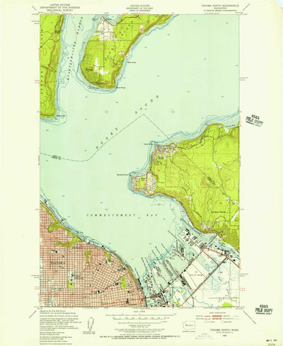 United States Geological Survey Tacoma North, WA (1949, 24000-Scale) digital map