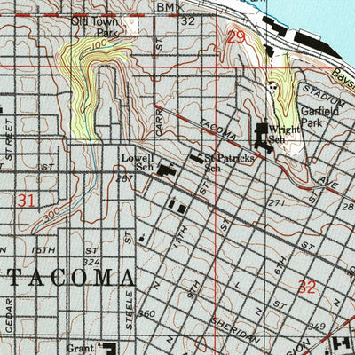 United States Geological Survey Tacoma North, WA (1997, 24000-Scale) digital map
