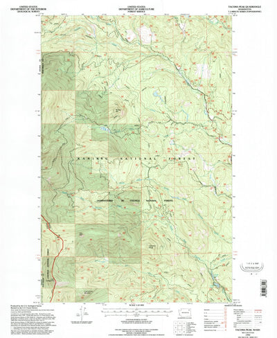 United States Geological Survey Tacoma Peak, WA (1992, 24000-Scale) digital map