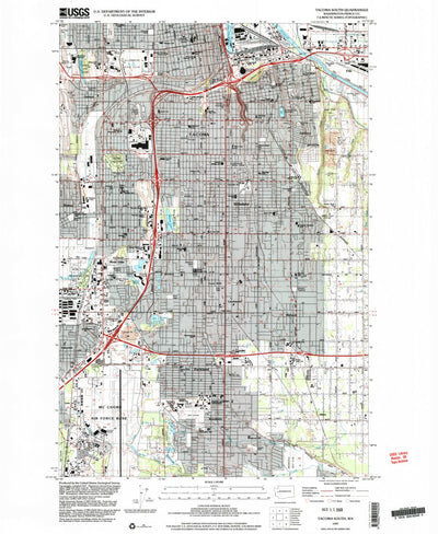 United States Geological Survey Tacoma South, WA (1997, 24000-Scale) digital map