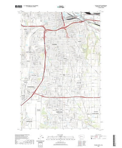 United States Geological Survey Tacoma South, WA (2020, 24000-Scale) digital map