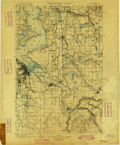 United States Geological Survey Tacoma, WA (1900, 125000-Scale) digital map