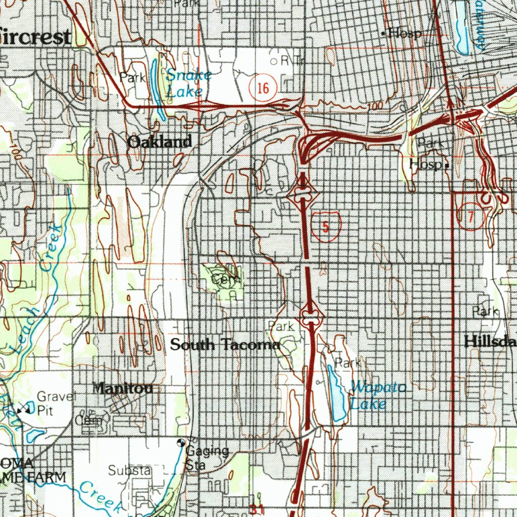 Tacoma, WA (1991, 100000-Scale) Map by United States Geological Survey ...