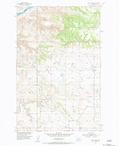 United States Geological Survey Taffy Ridge, MT (1954, 24000-Scale) digital map